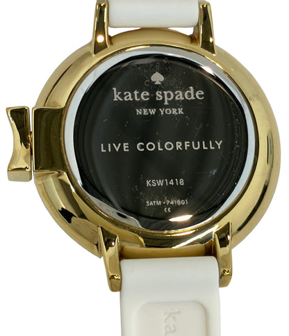 美品 Kate Spade 腕時計 クオーツ ホワイト KSW1418 レディース ケイトスペード