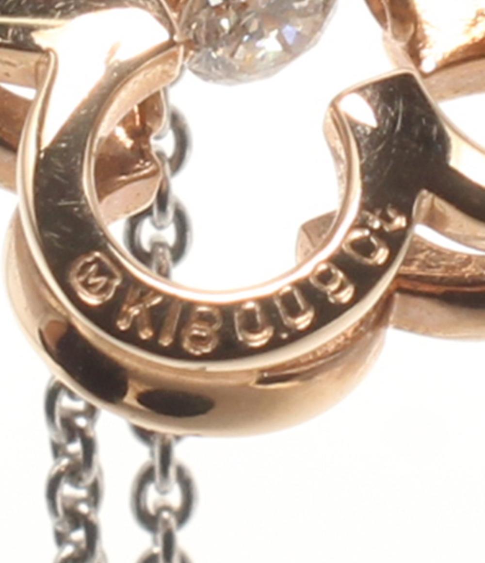 美品 MIKIMOTO ネックレス K18 ダイヤ0.09ct ダンシングストーン レディース ミキモト