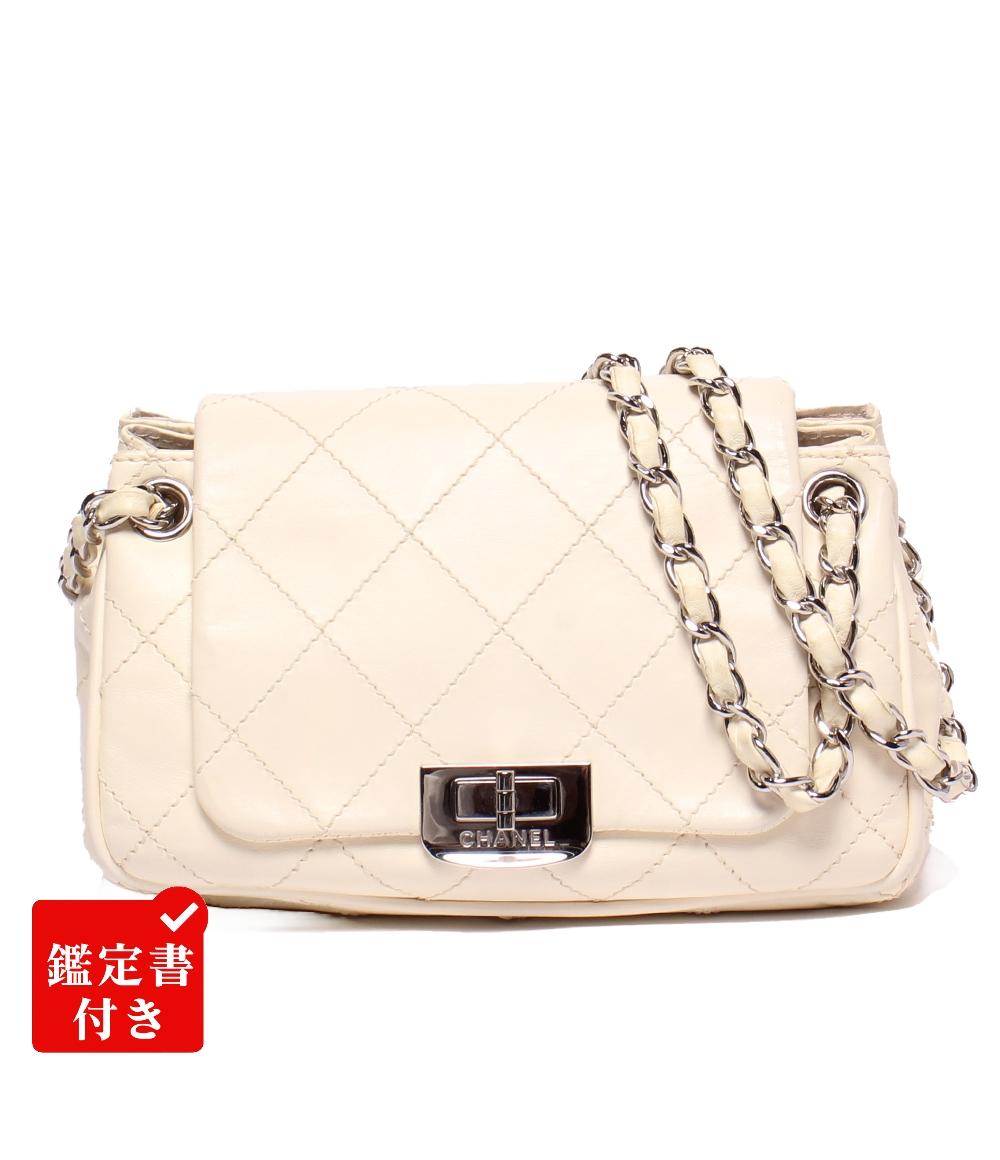 CHANEL チェーンショルダーバッグ 肩掛け シルバー金具 2.55 ワイルドステッチ ダブルチェーン シングルフラップ ワイルドステッチ レディース