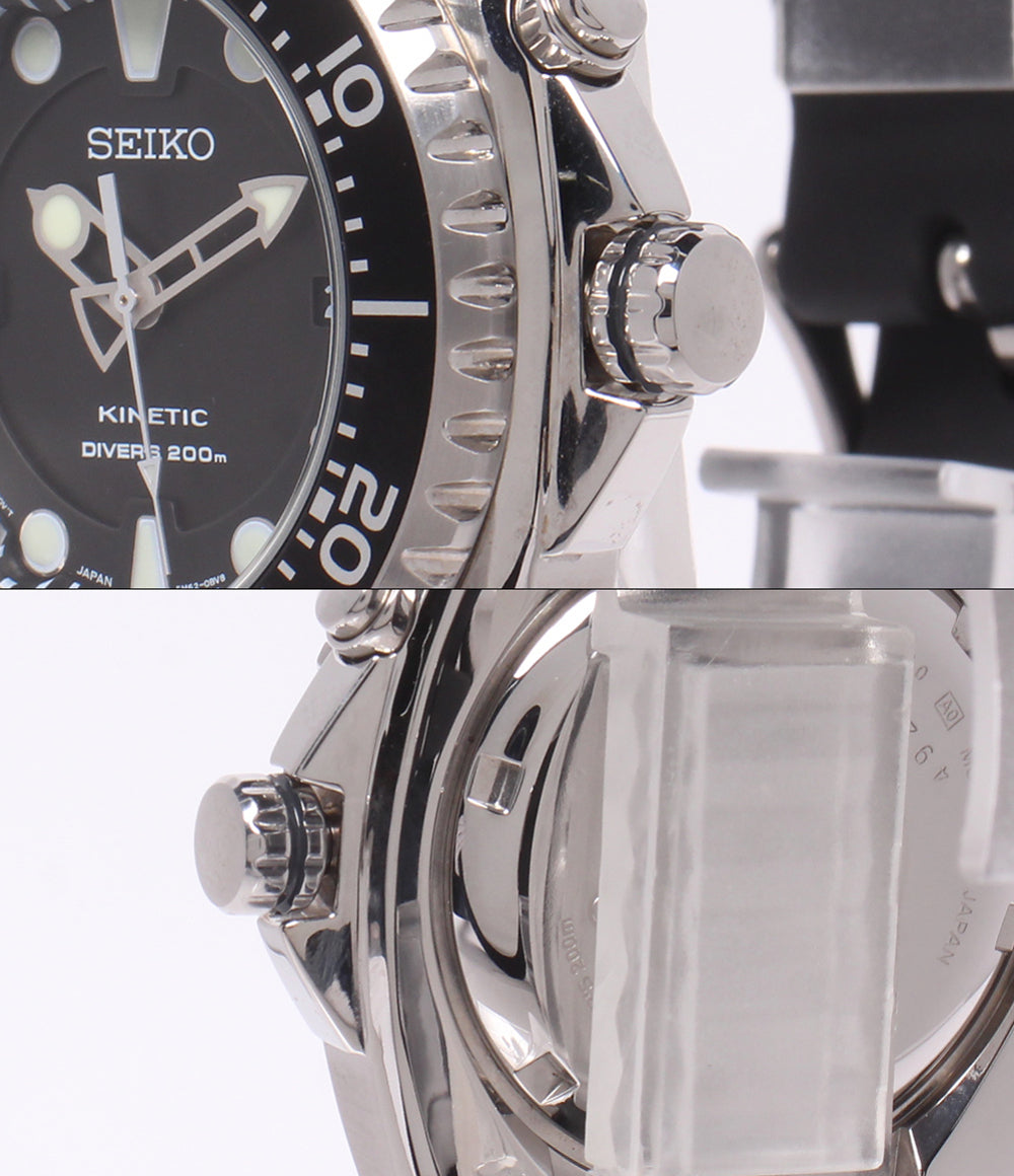 SEIKO 腕時計 キネティック ブラック SKA371P2 メンズ セイコー