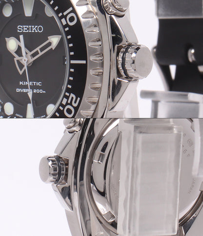 SEIKO 腕時計 キネティック ブラック SKA371P2 メンズ セイコー