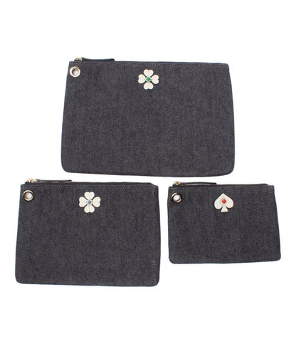 美品 Kate Spade ポーチ ３連 セット レディース ケイトスペード