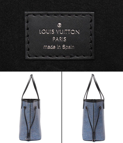 美品 LOUIS VUITTON トートバッグ 肩掛け ネヴァーフル MM エピ デニム M51053 レディース メンズ ルイ・ヴィトン