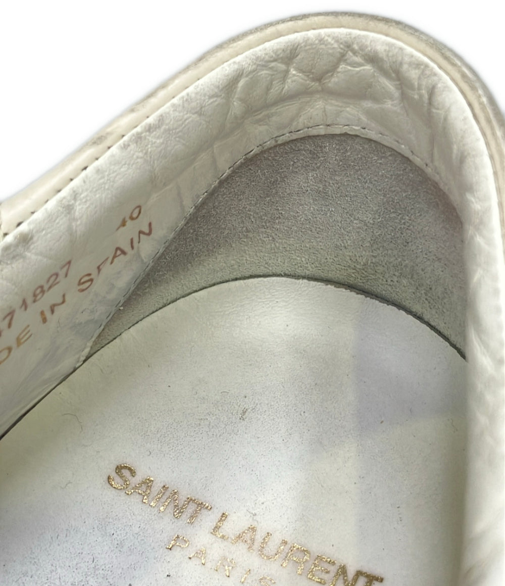 SAINT LAURENT ローカットスニーカー ダメージ加工 VU471827 メンズ SIZE 40 サンローラン