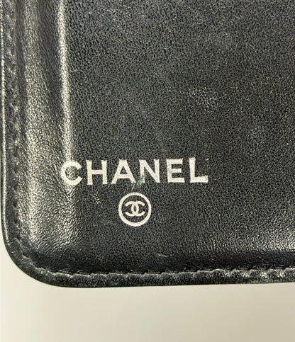 CHANEL 二つ折り財布 エナメル パテントレザー マトラッセ レディース シャネル