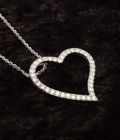 美品 SWAROVSKI ネックレス ハートモチーフ ブレスレット LOVEモチーフ 2点セット レディース スワロフスキー