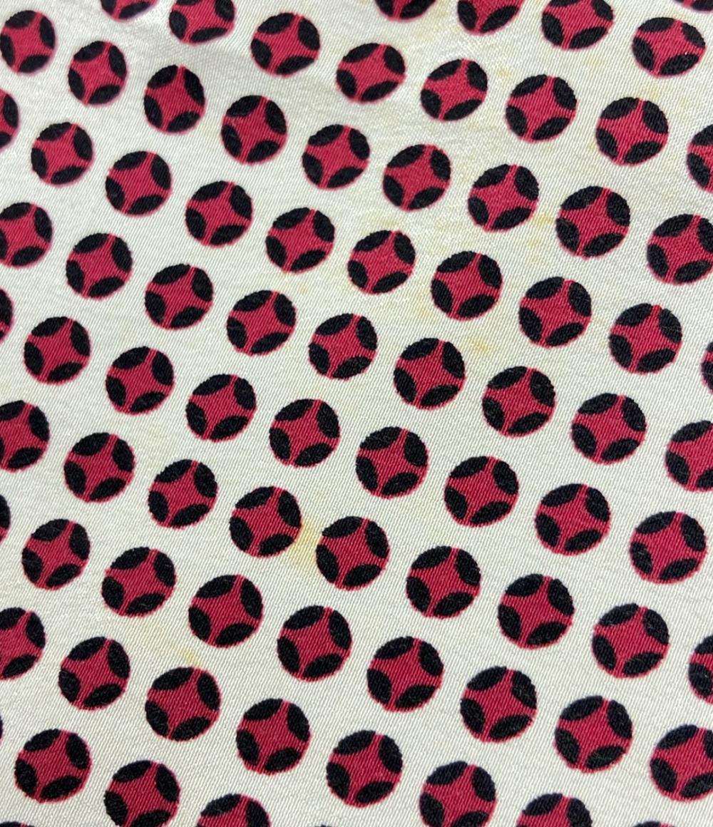 YVES SAINT LAURENT スカーフ シルク100% ドット柄 レディース メンズ イヴ・サンローラン