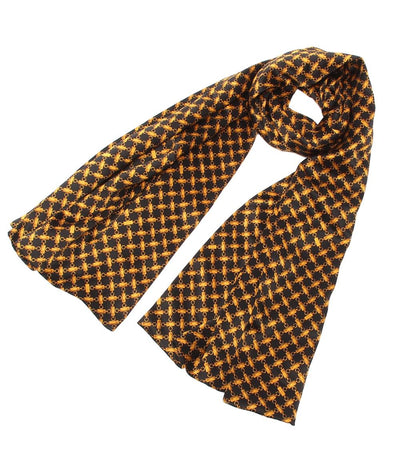 美品 zilli ストール 総柄 シルク100％ メンズ ジリー