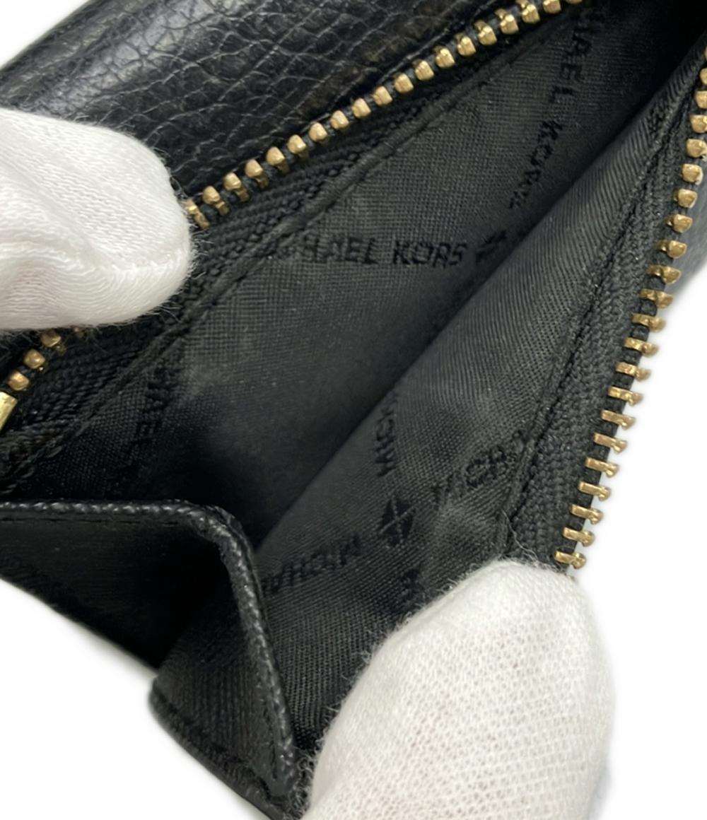 超美品 MICHAEL KORS 人気のブラック×ゴールド 二つ折り財布 MICHAEL KORS 二つ折り財布 レディース マイケルコース – Rehello by
