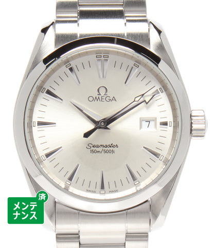美品 OMEGA 腕時計 アクアテラ シーマスター クオーツ シルバー 2518.30 メンズ オメガ