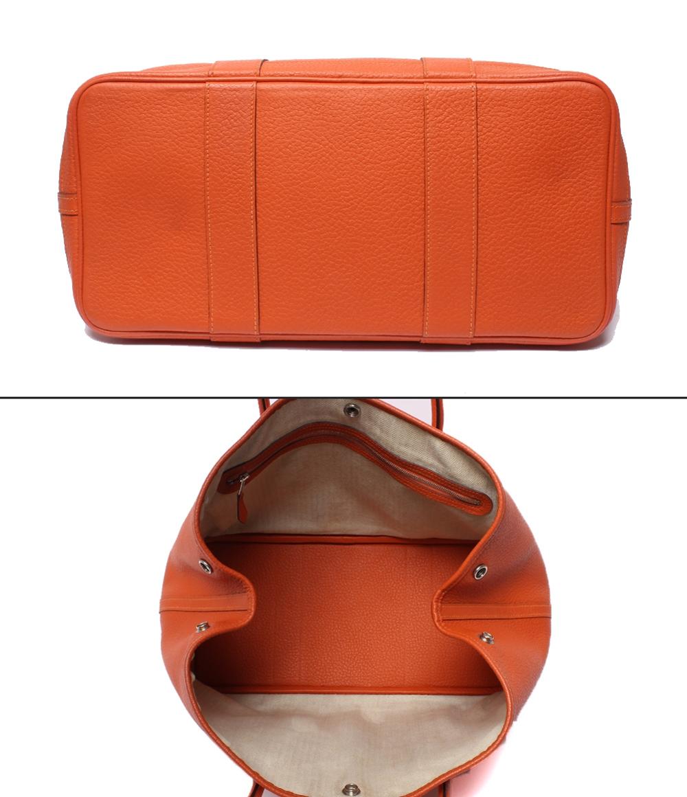 HERMES トートバッグ □R刻印 シルバー金具 ガーデンパーティPM エルメス