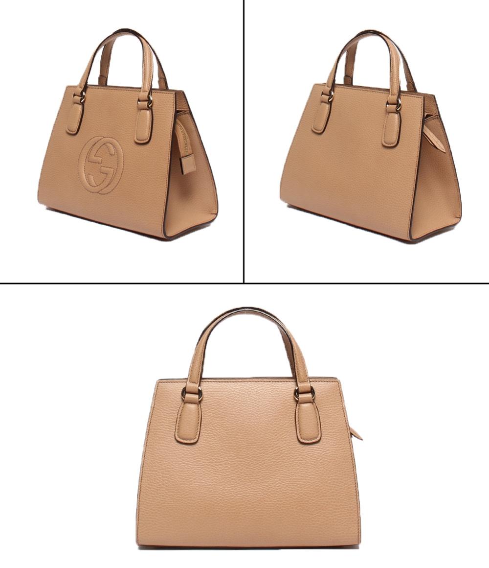 美品 GUCCI 2wayショルダーバッグ ハンドバッグ 斜め掛け インターロッキング ソーホー 607722 213317 レディース グッチ