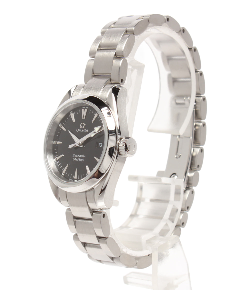 OMEGA 腕時計 シーマスター アクアテラ クオーツ ブラック 2577.50 レディース オメガ