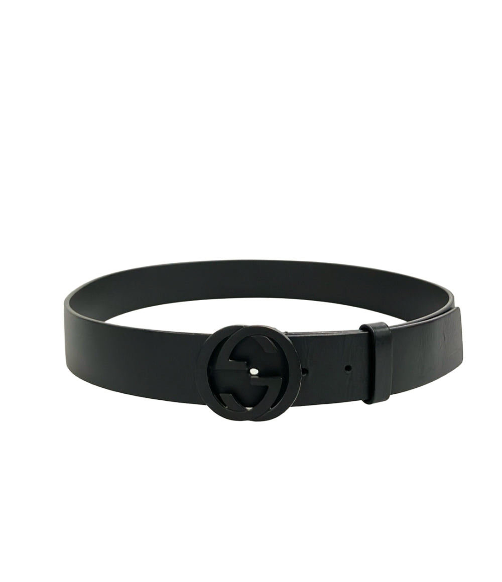 グッチ ベルト サイズ：75/30 368186 レザー メンズ GUCCI 【1-0248982】 GUCCI（グッチ） ベルト サイズ：75/30 368186 ブラック レザー メンズ