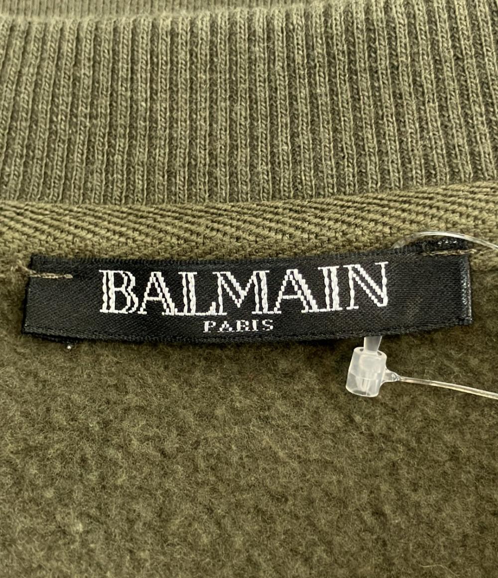 BALMAIN ジップ バイカー スウェット メンズ SIZE S バルマン