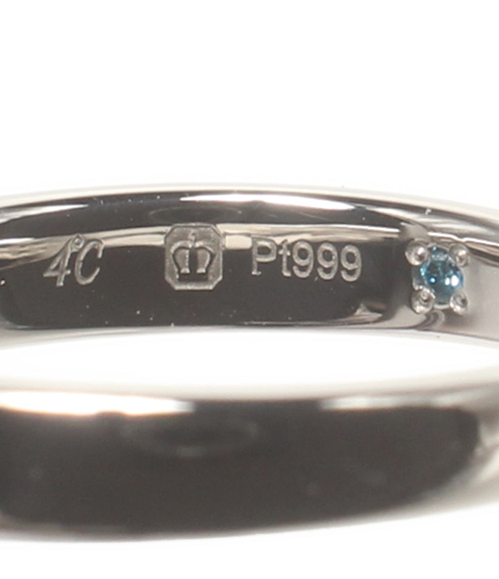 4℃ リング 指輪 Pt999 ダイヤ5P レディース SIZE 8号 ヨンドシー