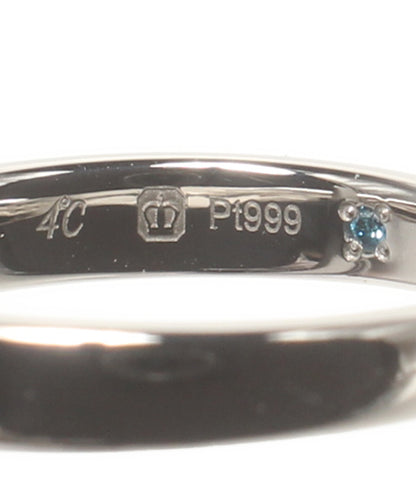 4℃ リング 指輪 Pt999 ダイヤ5P レディース SIZE 8号 ヨンドシー