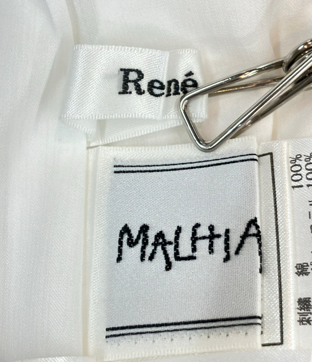 Rene ノースリーブワンピース レース 裾パール タグ付き 6016600 レディース SIZE 34 (S) ルネ