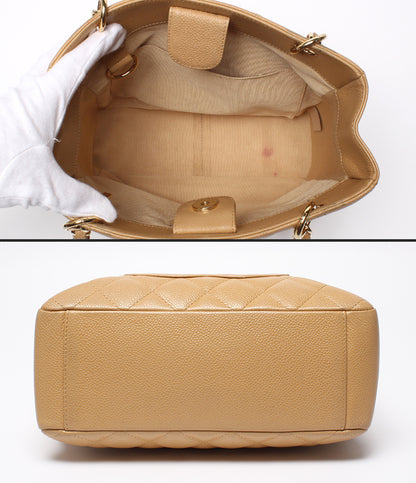 CHANEL チェートートバッグ PST 肩掛け マトラッセ キャビアスキン ゴールド金具 9番台 A50994 レディース シャネル
