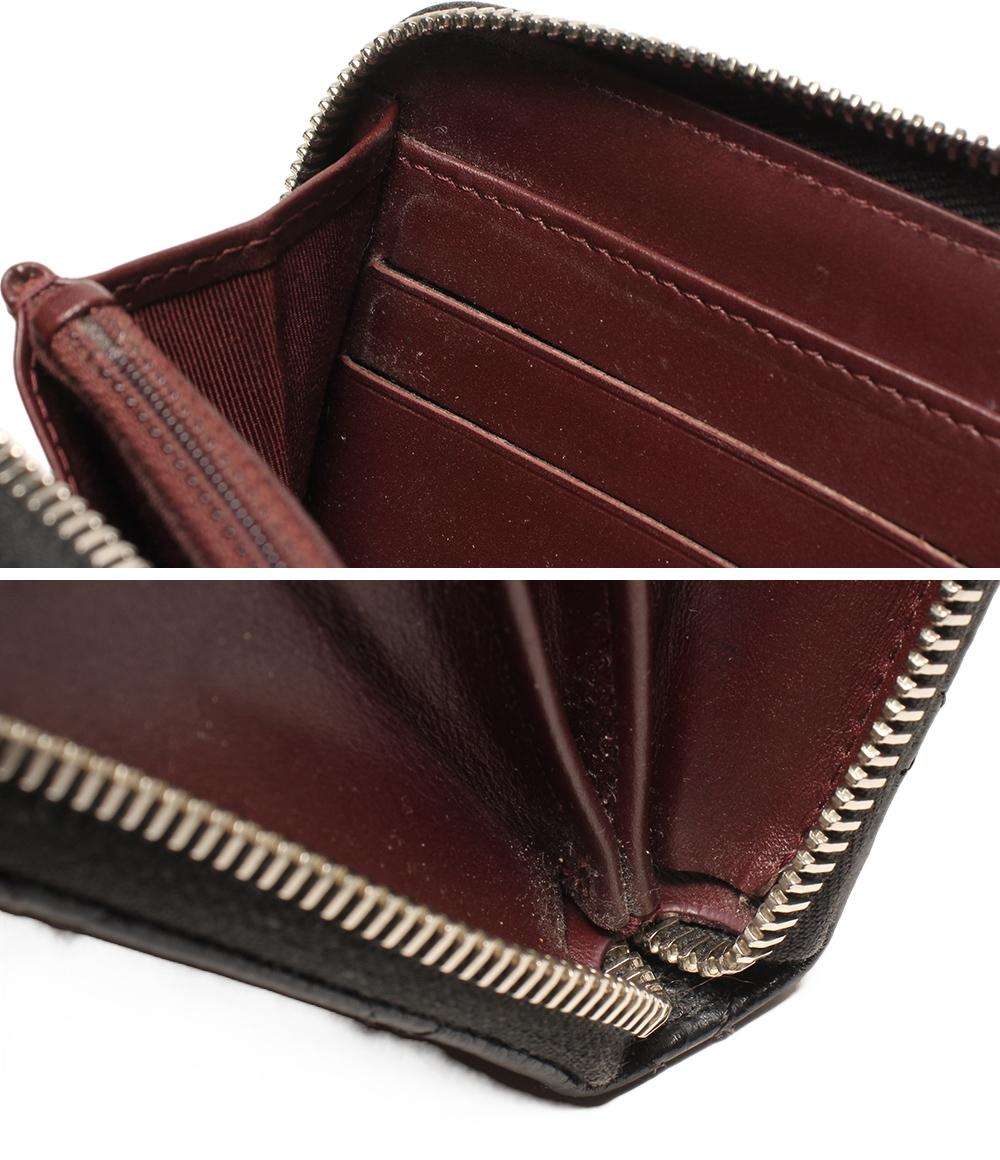 シャネル ラウンドファスナー長財布 シルバー金具 キャビアスキン