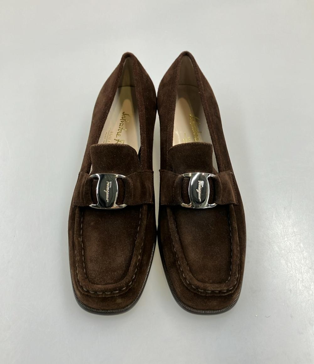 Salvatore Ferragamo ローファー スエード ガンチーニ レディース SIZE 6 (23.5cm) サルヴァトーレフェラガモ