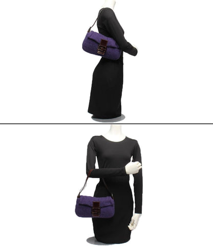 FENDI ショルダーバッグ ハンドバッグ 肩掛け ウールニット マンマバケット レディース フェンディ