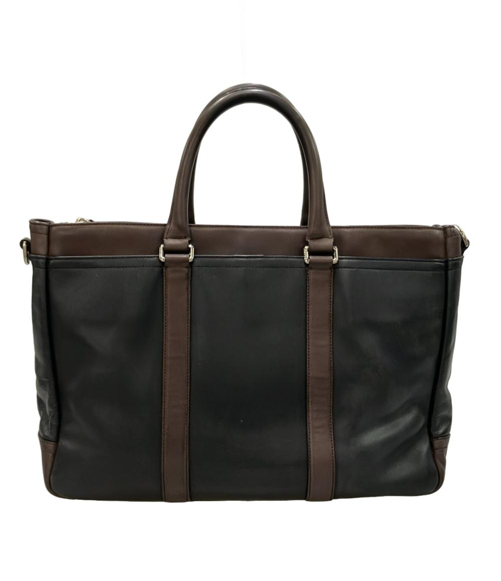 COACH レザー 2way ビジネスバッグ ショルダーバッグ 斜め掛け