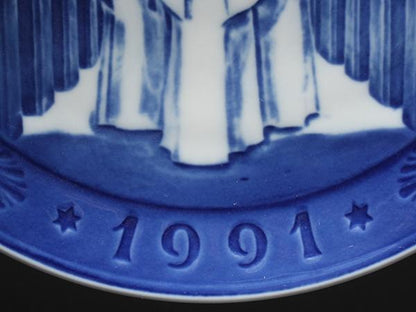 美品 Royal Copenhagen イヤープレート 飾り皿 18cm 1991 ロイヤルコペンハーゲン