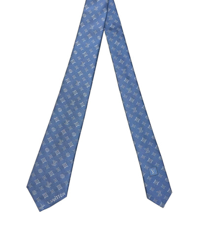 美品 LOUIS VUITTON ネクタイ シルク100% モノグラム ブラスト 7CM M97752 メンズ ルイ・ヴィトン