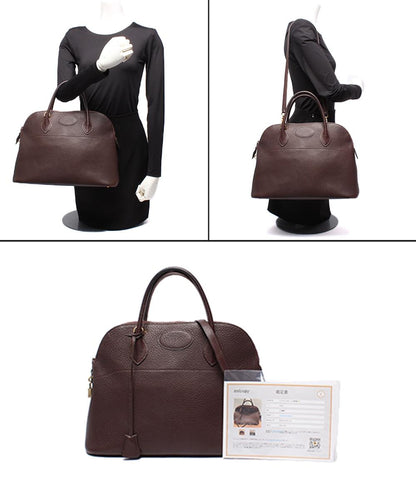 HERMES 2way ハンドバッグ ショルダーバッグ 肩掛け ゴールド金具 〇U刻印 ボリード35 レディース メンズ エルメス