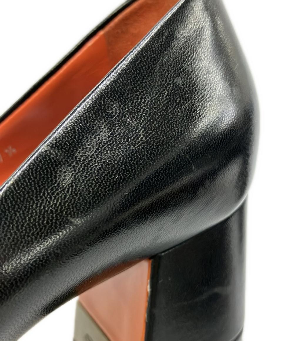 サントーニ チャンキーヒールパンプス 56731 レディース SIZE 371/2 (L) Santoni