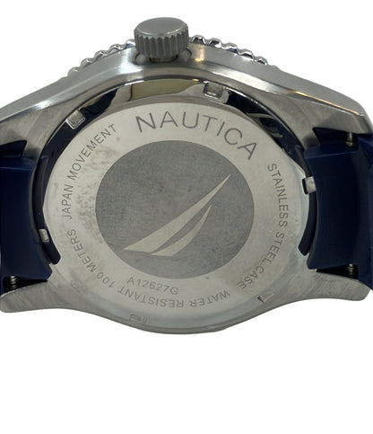 美品 NAUTICA 腕時計 フラッグ クオーツ ホワイト A12627G メンズ ノーティカ