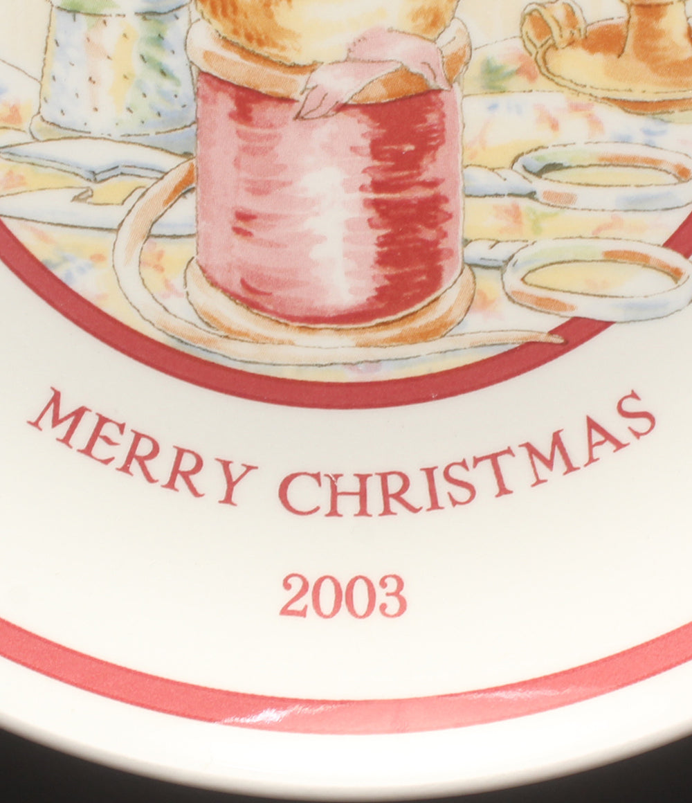 美品 WEDGWOOD クリスマスプレート 皿 20cm ピーターラビット 2003 ウェッジウッド