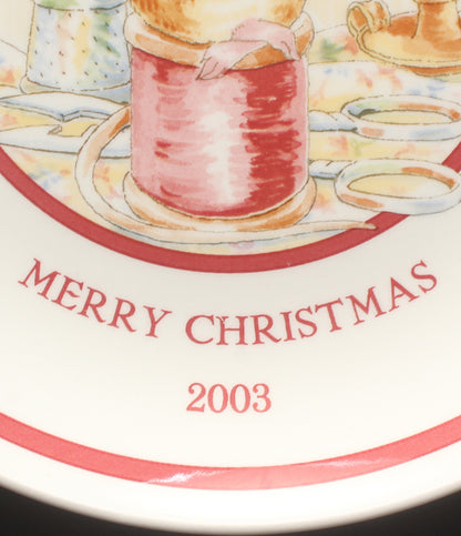 美品 WEDGWOOD クリスマスプレート 皿 20cm ピーターラビット 2003 ウェッジウッド