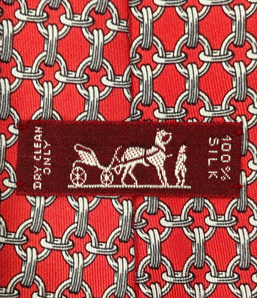 美品 HERMES ネクタイ シルク 100% メンズ エルメス