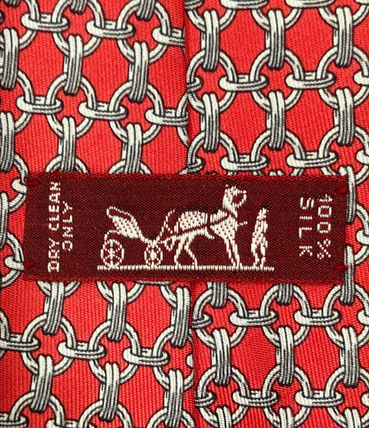 美品 HERMES ネクタイ シルク 100% メンズ エルメス