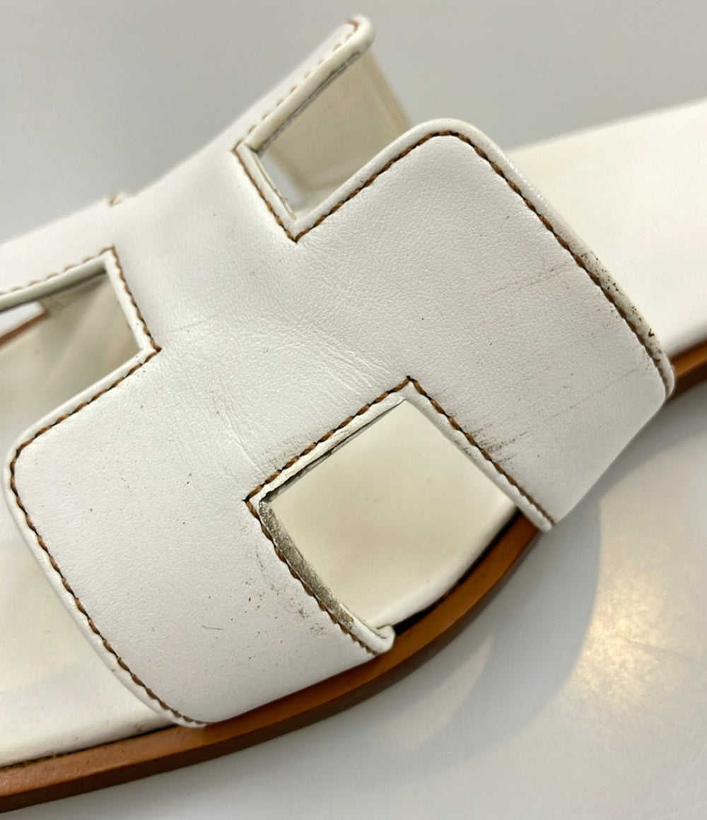 HERMES フラットレザーサンダル オラン レディース SIZE 37 1/2 エルメス