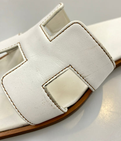 HERMES フラットレザーサンダル オラン レディース SIZE 37 1/2 エルメス