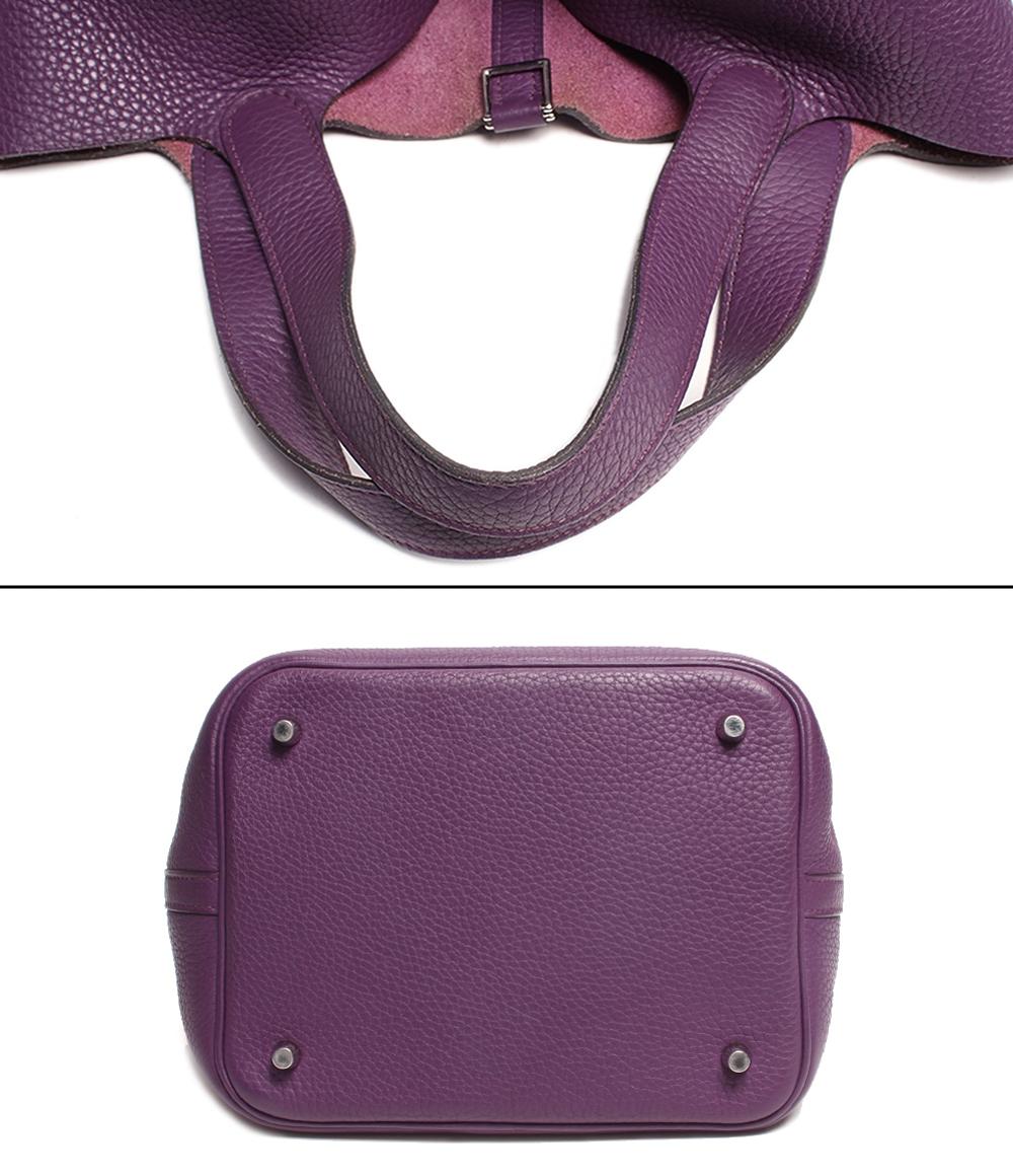 エルメス レザーハンドバッグ □P刻印 シルバー金具 ピコタンロックMM