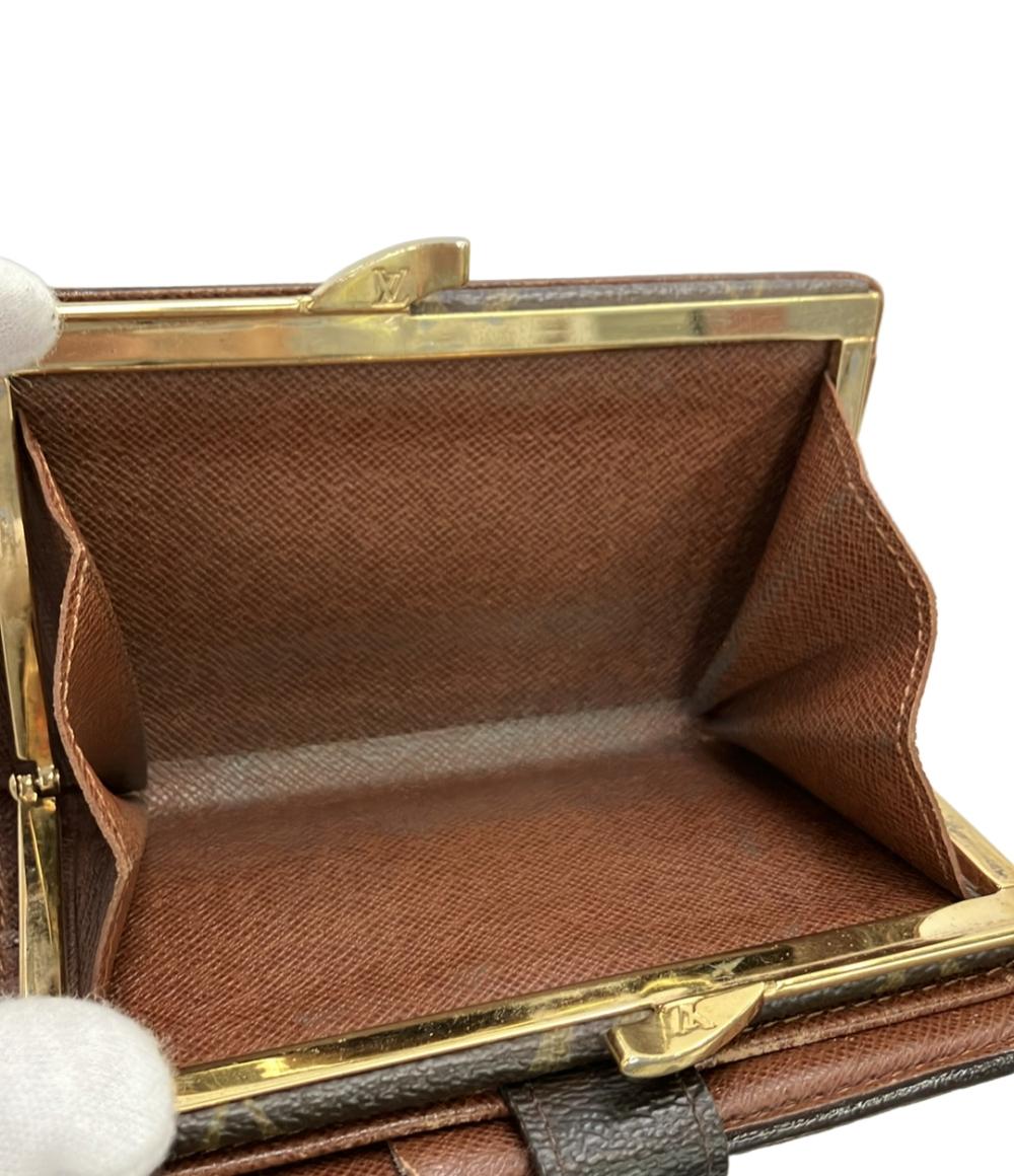 ルイ・ヴィトン 二つ折り財布 がま口 キャンバス モノグラム M61674 レディース LOUIS VUITTON LOUIS VUITTON 二つ折り財布 がま口 キャンバス モノグラム M61674