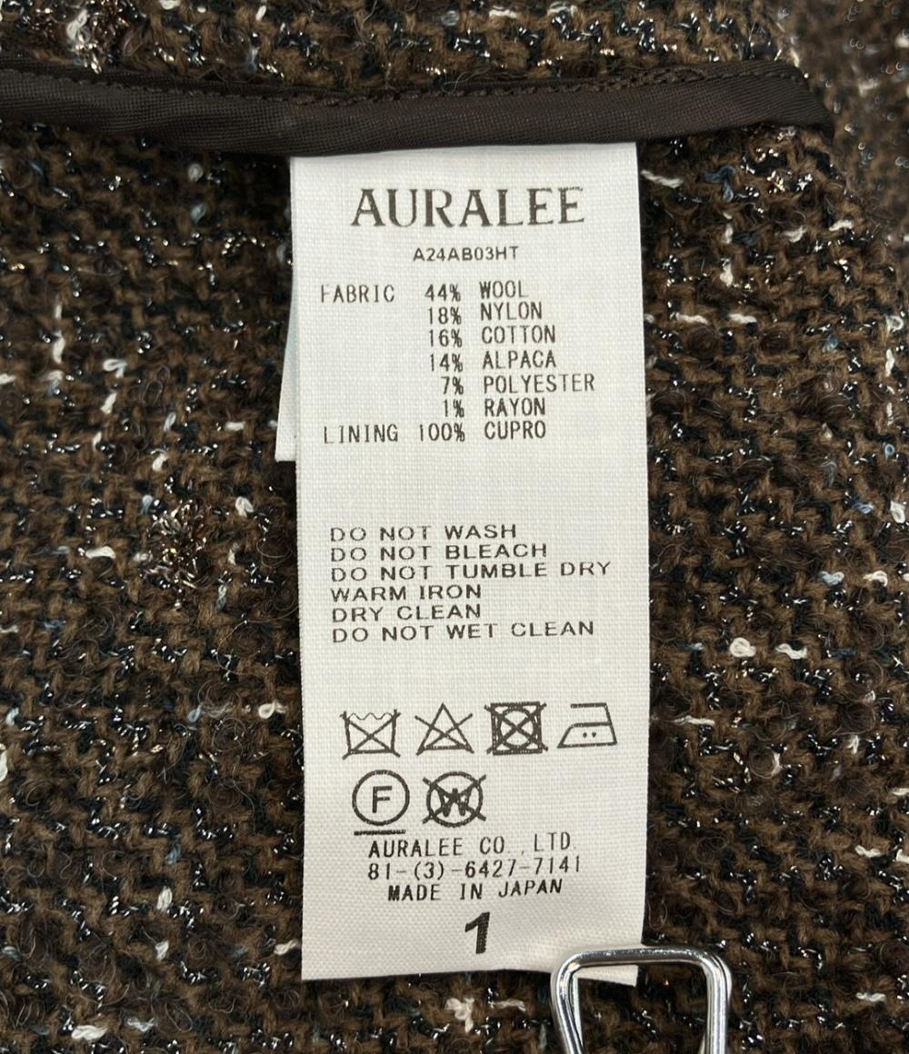 美品 AURALEE ツイード長袖シャツ HOMESPUN TWEED SHIRT A24AB03HT メンズ SIZE 1 (S) オーラリー