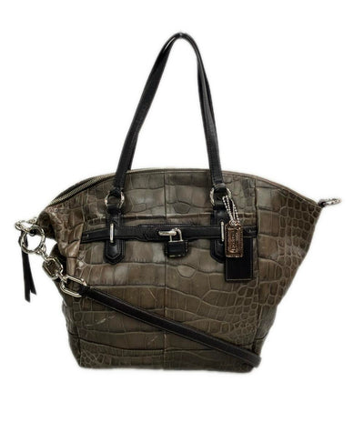 コーチ 2wayトートバッグ ショルダーバッグ 斜め掛け クロコ型押し 17851 レディース COACH