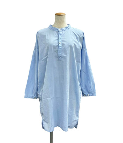 VISVIM 長袖シャツ バンドカラー LONG SHIRT OP BLUE 03202005017002 レディース SIZE 0 (XS) ビズビム