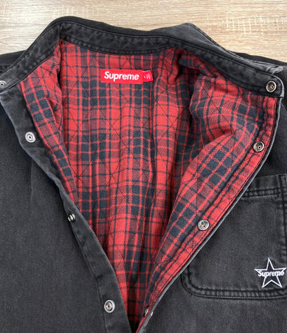 Supreme ジャケット 25AW Quilted Lined Denim Snap Shirt メンズ SIZE L シュプリーム