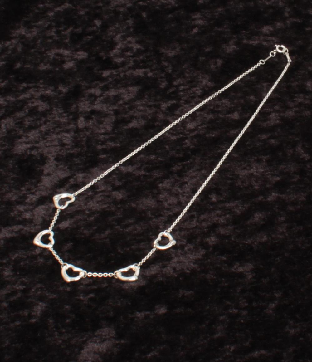 美品 TIFFANY&Co. ネックレス SV925 エルサ ペレッティ オープンハート レディース ティファニー