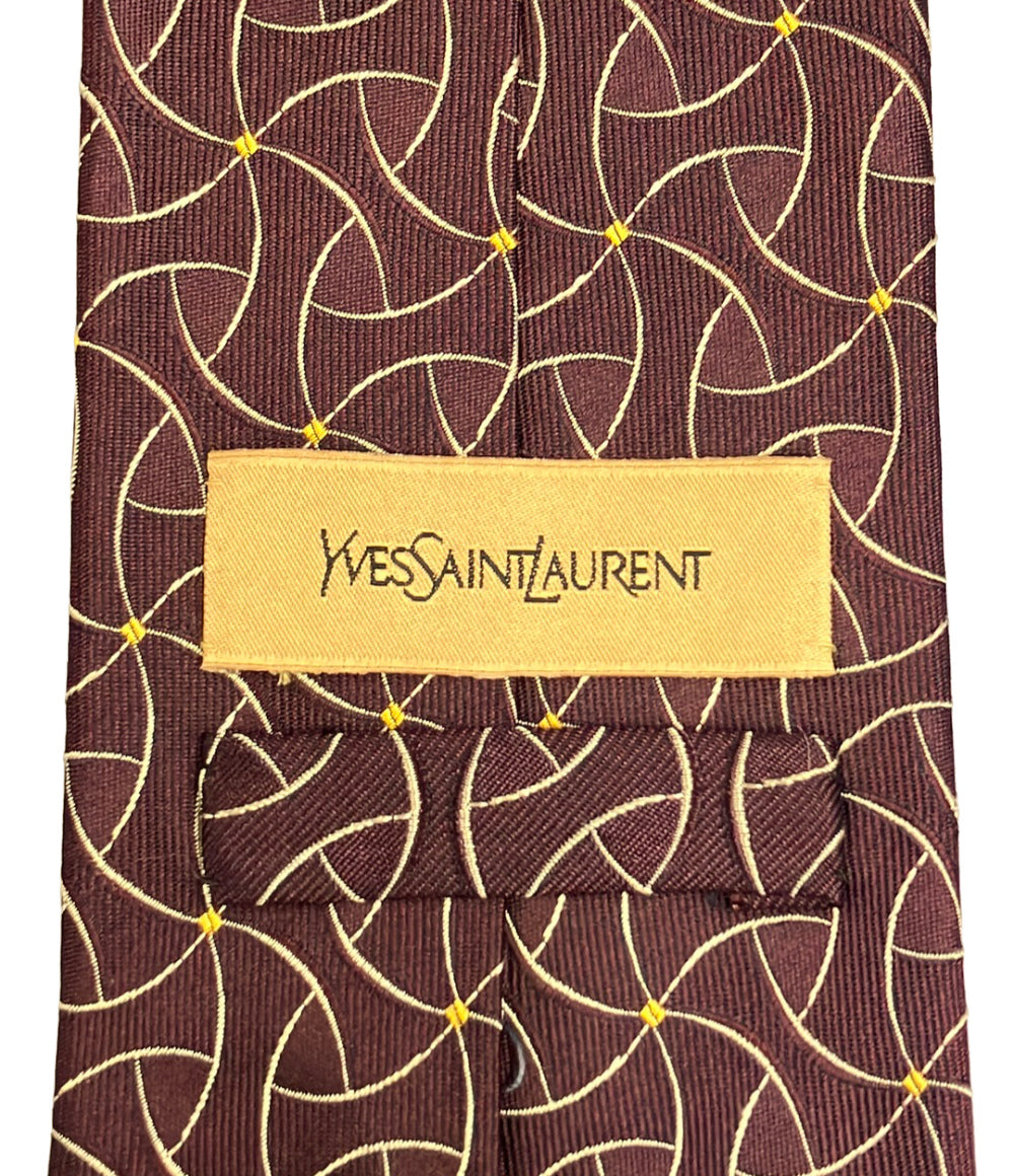 YVES SAINT LAURENT ネクタイ シルク100% メンズ イヴ・サンローラン