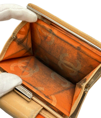 CHANEL 二つ折り財布 シルバー金具 10番台 カンボン レディース シャネル