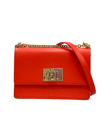 美品 Furla チェーンショルダーバッグ 斜め掛け 肩掛け ミニクロスボディ BAFKACO ARE000 1007 レディース フルラ