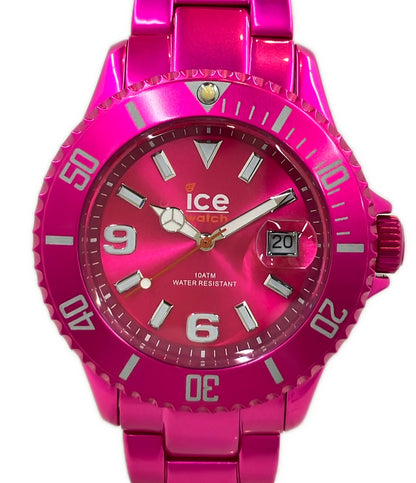 美品 ice watch 腕時計 クオーツ ピンク レディース メンズ アイスウォッチ