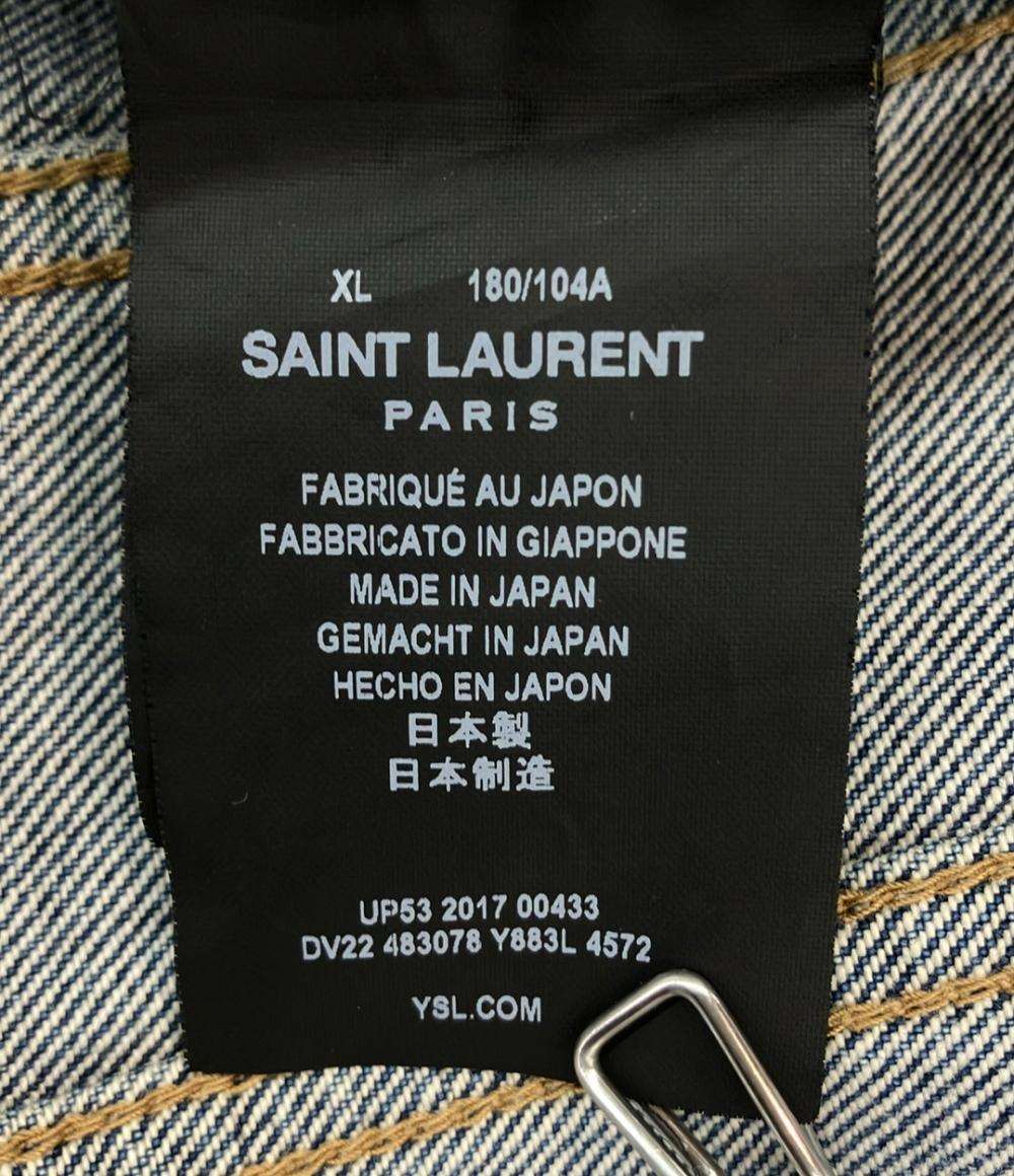 SAINT LAURENT デニムジャケット 2017AW ヴィンテージ加工 フラミンゴ 587541 メンズ SIZE XL サンローラン